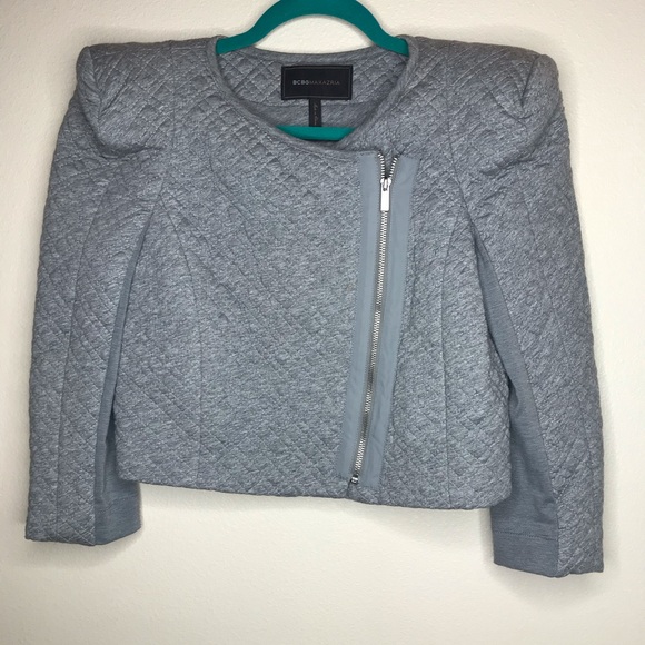 BCBGMaxAzria Jackets & Blazers - BCBG Cropped Shoulder Pad Jacket